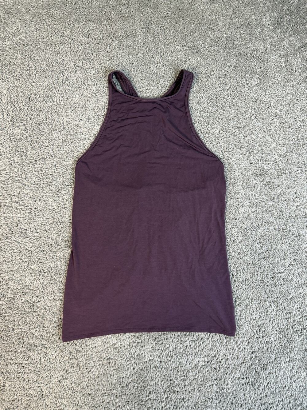 Lululemon Tank Womens 0 Purple Tunic High Neck Racerback Slim Stretch Jersey